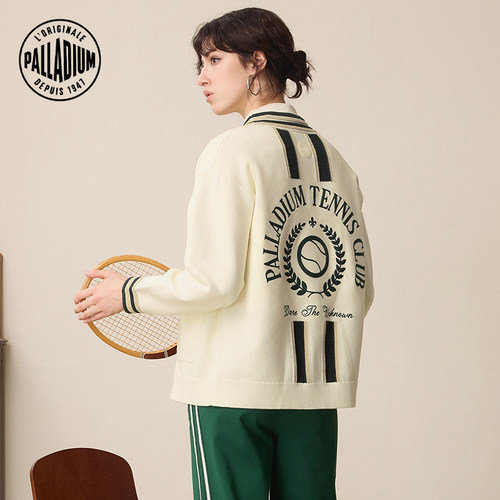 PALLADIUM帕拉丁复古运动毛衣休闲潮流女开襟毛衫1911362 - 图1