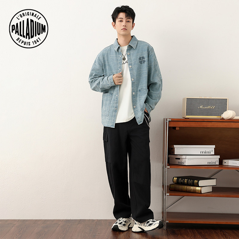 PALLADIUM帕拉丁上装简约纹理设计男款牛仔外套1012733,淘宝优惠券,粉丝福利购,淘宝优惠卷