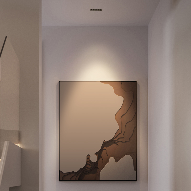 无边框格栅灯嵌入式预埋条形灯客厅LED射灯无主灯照明斗胆线条灯 - 图2