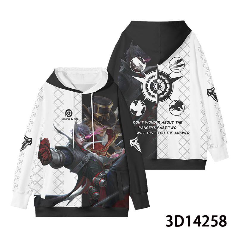 王者荣耀衣服王者荣耀衣服秋冬男女连帽春秋装卫衣学生马可波罗山海异界外套