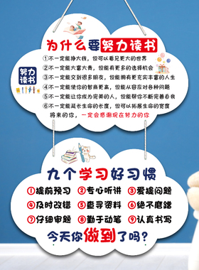 激励学生励志标语卧室装饰牌门牌