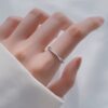 S925 sterling silver line diamond ring women's niche design high-end fashion index finger ring 2026 new trend