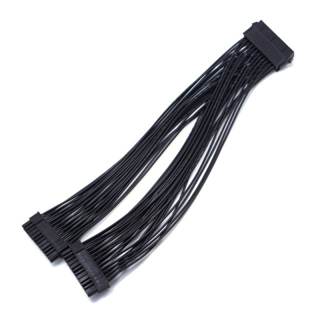 24Pin ATX 1 to 2 Power Supply Extension Cable 24P PSU Power-图3