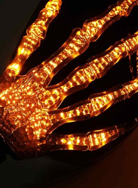 Motorcycle Side Mirror Skull Hand Claw Rear View Mirrors LED