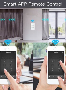 Tuya Wifi Smart Double 2 Gang Curtain Roller Shutter Blind S