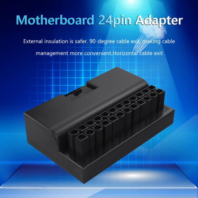 ATX 24Pin 90 degree 24 pin to 24pin Power Plug Adapter Mainb-图3