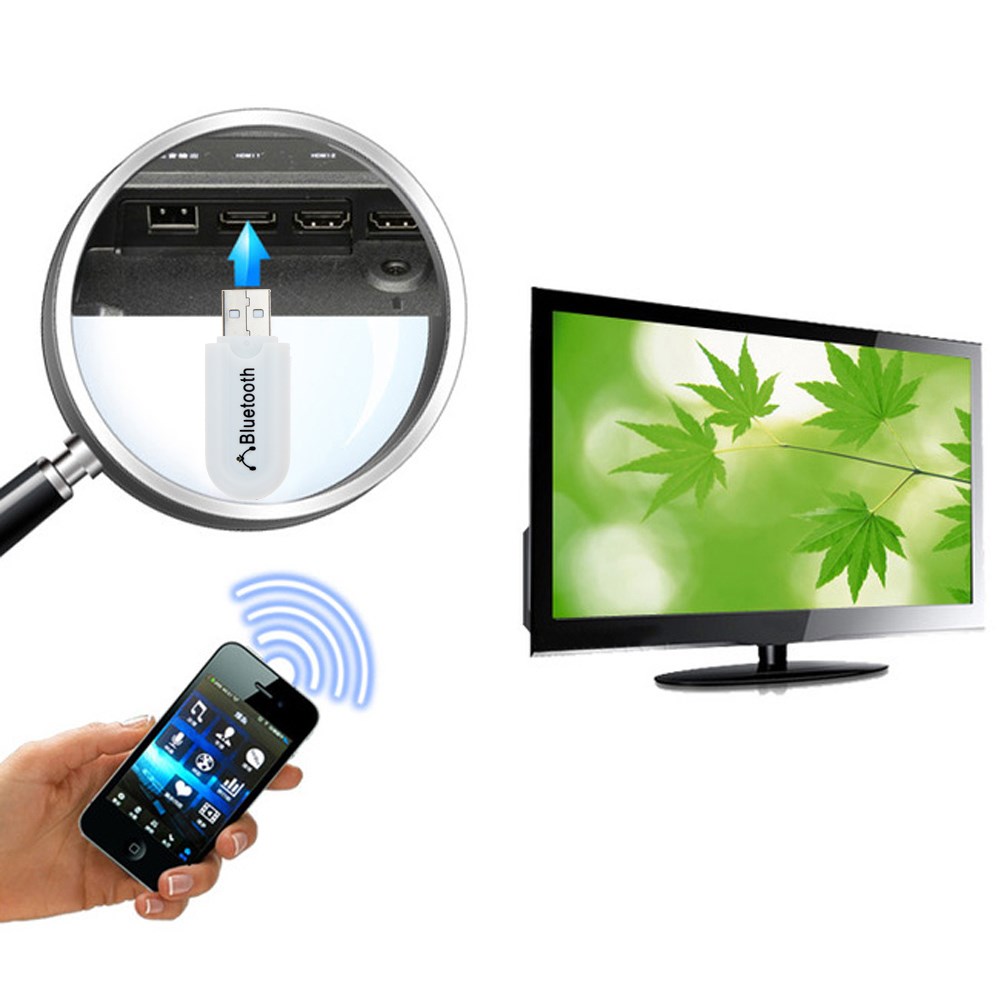 NEW 3.5mm Audio Jack Interface Dual Output Car USB A2DP Blu - 图1