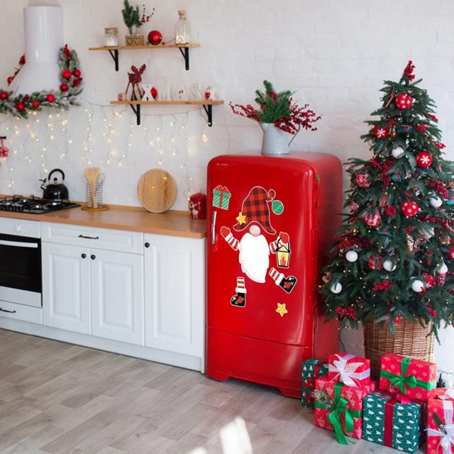 Cartoon Snowman Christmas Refrigerator Magnets Cabinets Funn - 图0