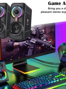 2pcs ONIKUMA L6Portable Gaming Wired Speakers Bluetooth-Comp