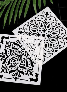 16pcs/set Mandala Stencil Drawing Template Ruler Stencils Fo
