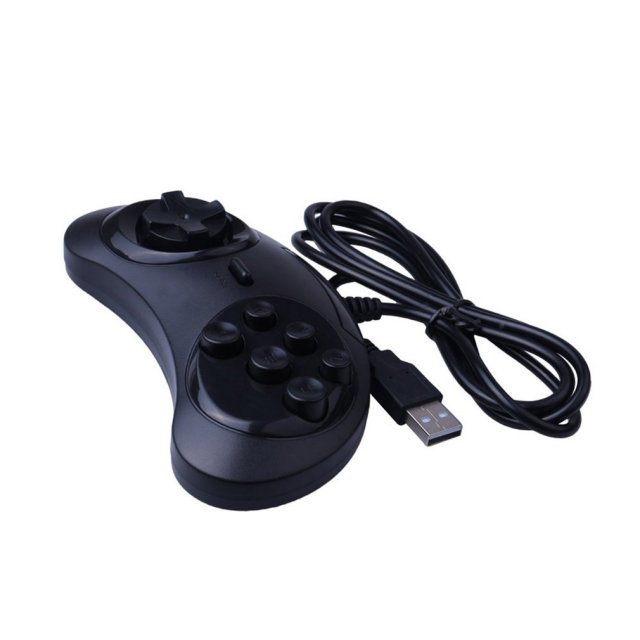 2020 USB Gamepad 6 Buttons Game Controller for SEGA USB Ga - 图0