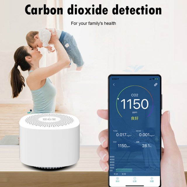 High Sensitive APP Monitor Formaldehyde TVOC Carbon Dioxide - 图0