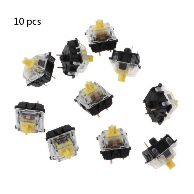 10Pcs/pack Mechanical Keyboard Gateron MX 3 Pin Yellow Switc - 图0