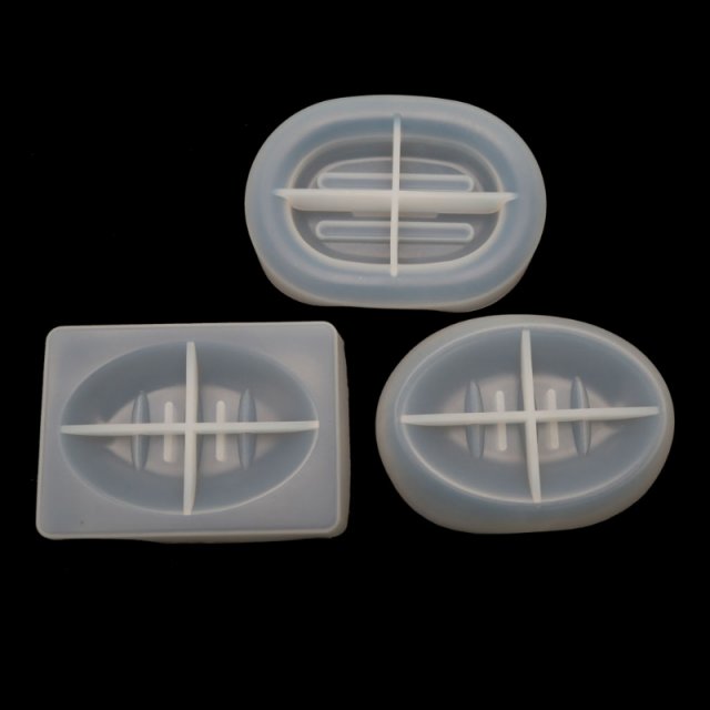 2022 New Handmade Soap Box Silicone Mold Soap Dish Tray Resi-图1