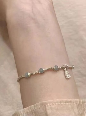 不规则碎银几两手链新款无事牌福牌转运珠新中式国风复古小众设计