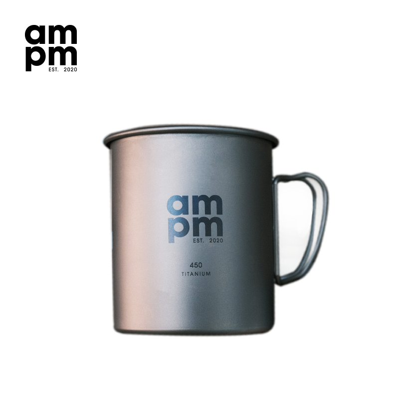 ampm全日营一起露营吧同款户外钛杯折叠水杯带盖露营杯子单层杯 - 图3