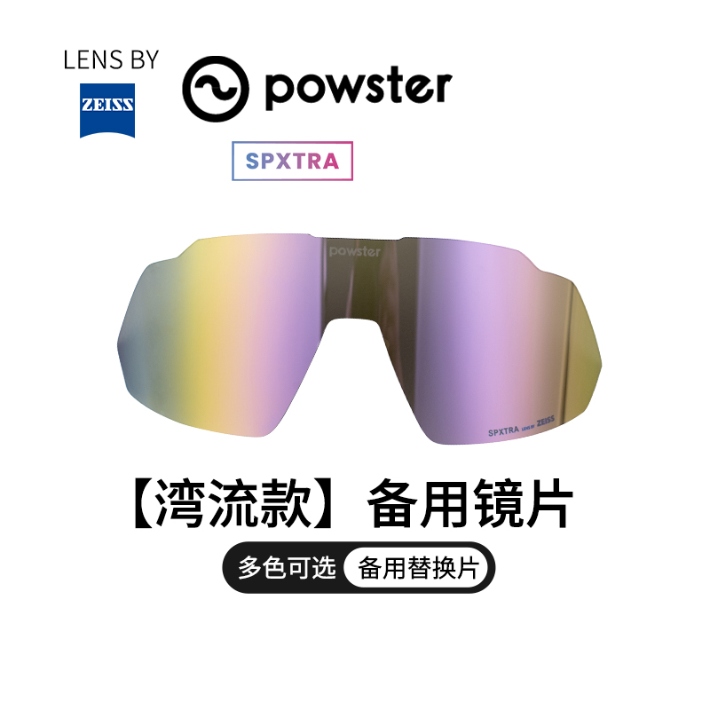 【湾流系列/替换镜片】Powster蔡司骑行眼镜晴天阴天夜晚备用镜片-图0