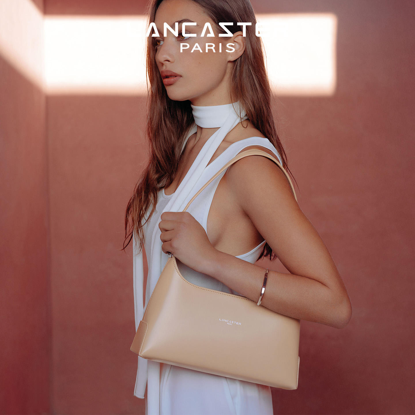 【胡可推荐】LancasterSuaveAce系列黑桃皇后牛皮通勤腋下包中号