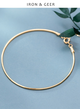 金手链黄金色配水晶超耐看超闪银