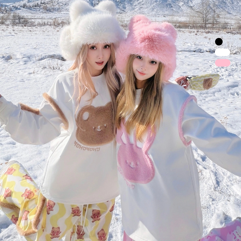 CHOPCHOP 26限量新品【极地奶熊帽子】毛毛护耳帽 滑雪帽子 - 图0