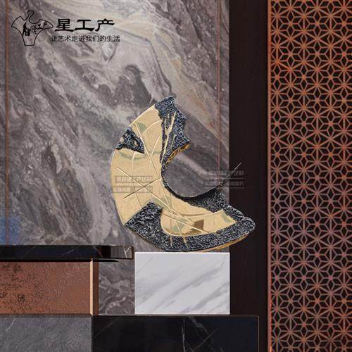 售楼处前台装饰艺术品雕塑样板房酒店不锈钢玄关现代客厅金属摆件,淘宝优惠券,粉丝福利购,淘宝优惠卷