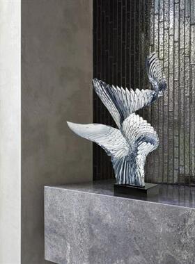 酒店大堂装饰摆件家居饰品玄关客厅电视柜透明树脂雕塑售楼部摆设