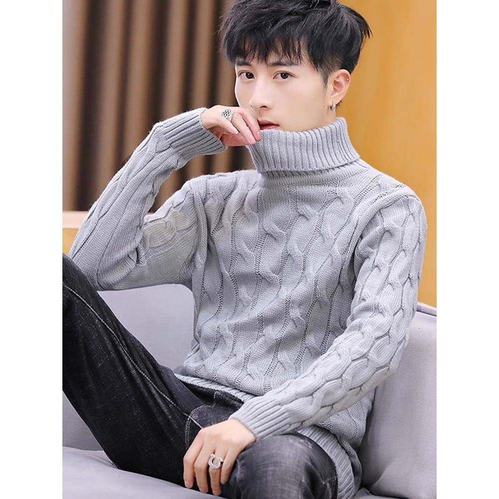 时尚品牌2025秋冬新款针织衫男高领保暖加厚宽松羊绒针织衫韩式针,淘宝优惠券,粉丝福利购,淘宝优惠卷