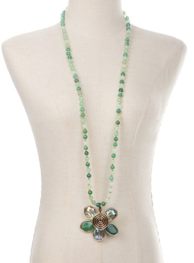 Necklawomen玻璃珠长款流