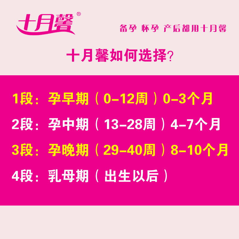 十月馨1一段2二段3三段4四段复合维生素孕产妇艾聪宝dha步雪崔葆