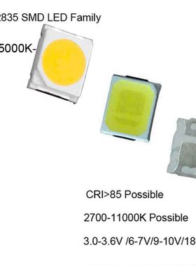 100pcs D LED 2835 White Chip 1W 3V 6V 9V 18V 36V  ltra Brigh
