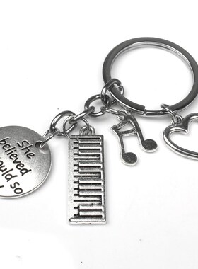 New Keychain Keyboard, Piano, Musical Notes, Keychain Penda