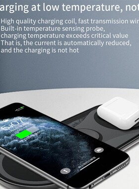 15W 3 in 1 Fast Wireless Charger Pad Dock Station For iPhon