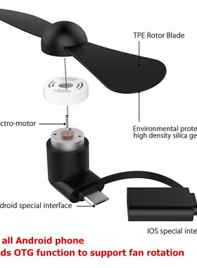SB Gadget Cool Mini 2 in 1 SB Fan Portable  Android OTG Micr