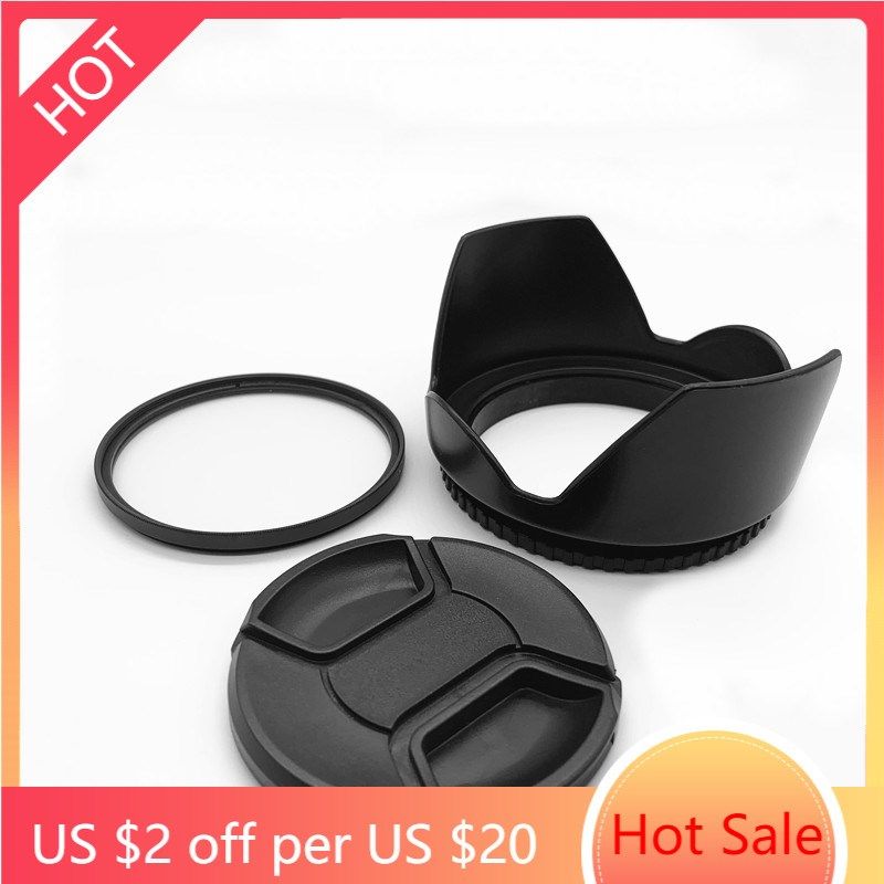 67mm Lens Hood + UV/CPL Filters + Cap + Cleaning Cloth Kit For Nikon 18-105mm Lenses