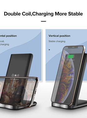 FDGAO Qi 15W Fast Wireless Charger Station for Samsung S9 S