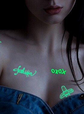 Tattoo Stickers Luminous for Woman Child Temporary Fake Ani