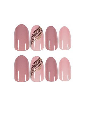 24pcs short oval head false nails with designs full cover a