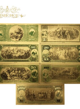 7pcs/lot For 1875's America Banknote Sets Dollar Banknote i