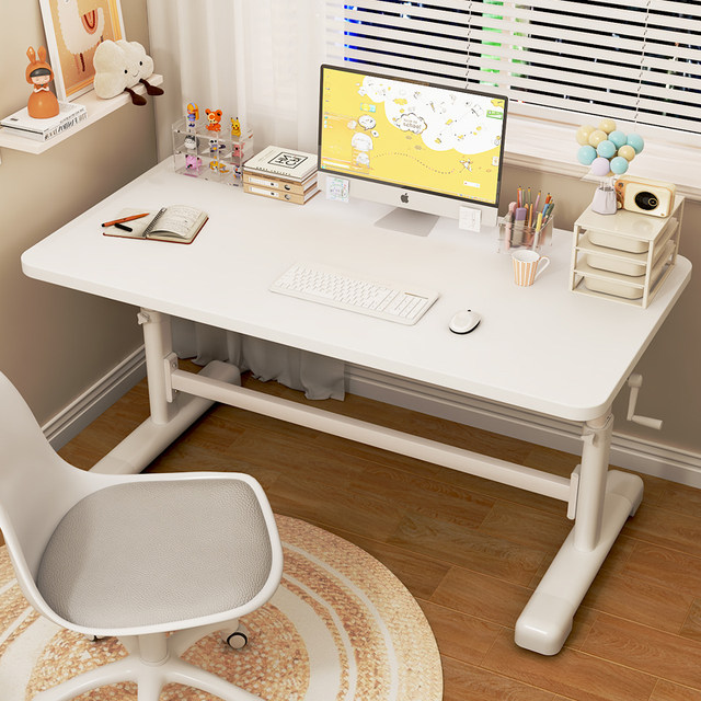 Lift children's study table simple desk primary school desk and chair set home bedroom table homework writing desk