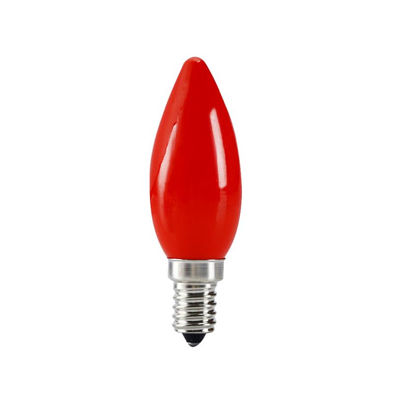 E12小螺口LED节能1W红色蜡烛灯E14莲花长明供佛神台财神红光灯炮-图3