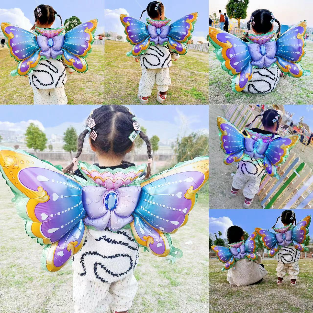新款独角兽翅膀气球小魔仙魔法棒儿童生日派对拍照道具地摊货源 - 图0