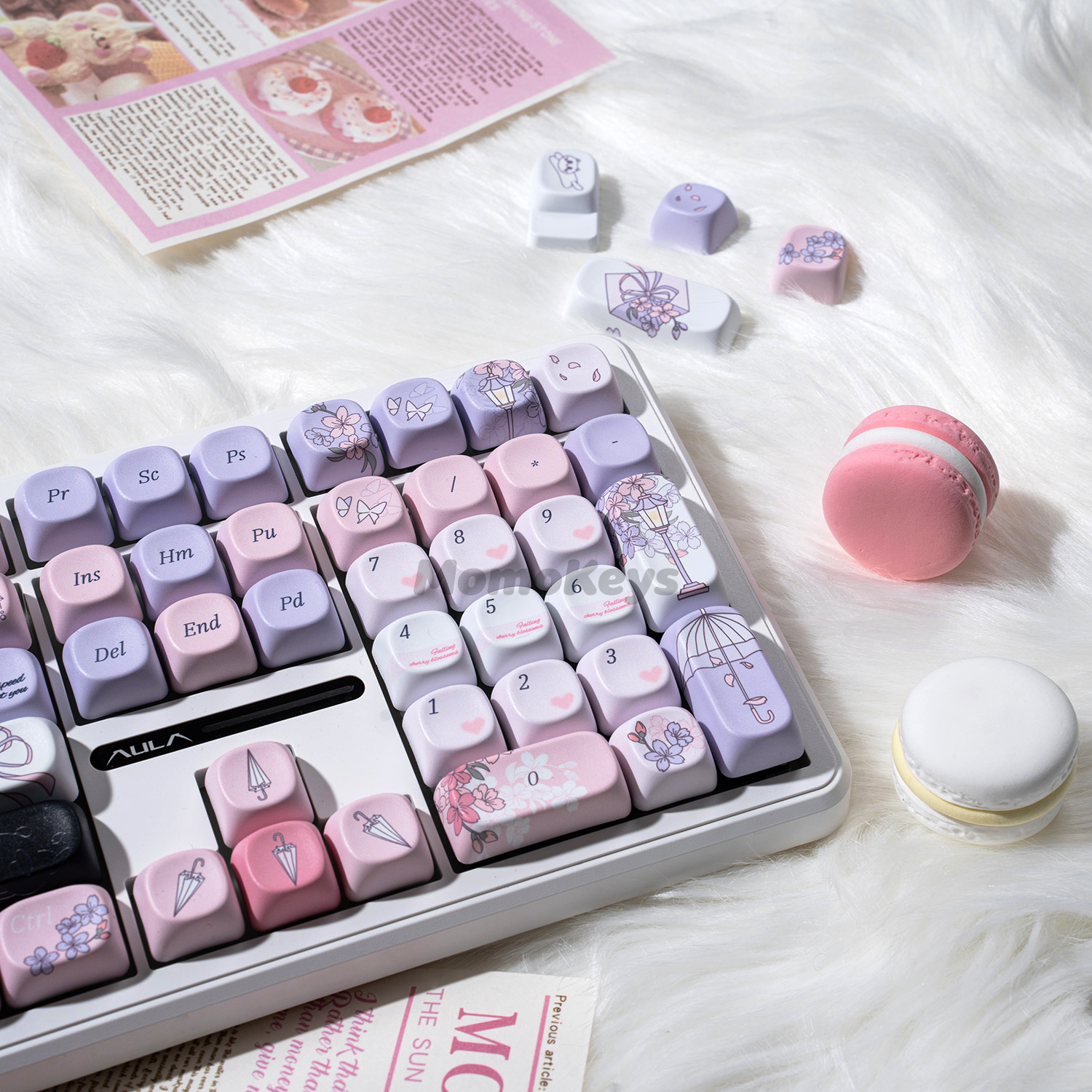 MomoKeys喵键社落樱笺MOA高度五面热升华FC高度高颜值小全套键帽 - 图2