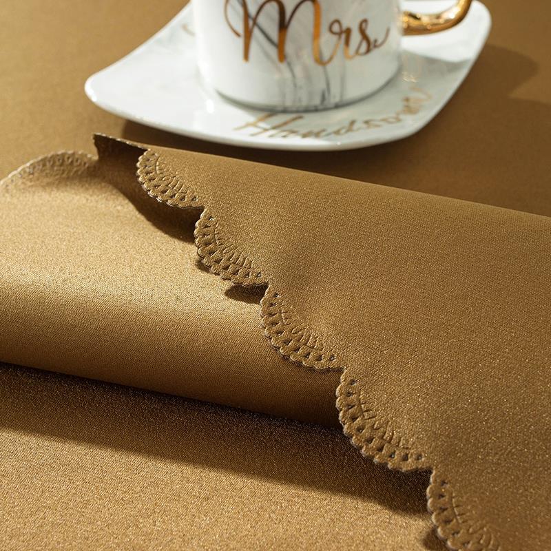 高品质纯色会议桌布布艺办公高档餐厅酒店台布定制长方形展会桌布 - 图0