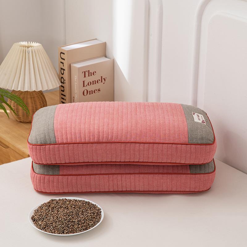 新款荞麦护颈椎枕头可拆洗酒店民宿枕芯轻柔不塌陷家用午睡枕 - 图1