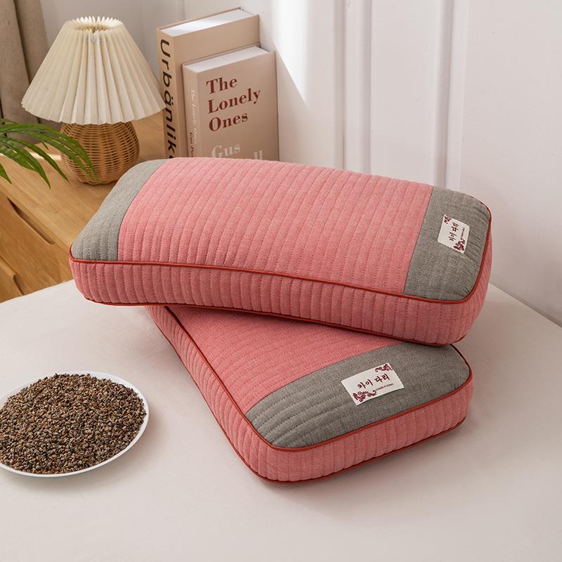 新款荞麦护颈椎枕头可拆洗酒店民宿枕芯轻柔不塌陷家用午睡枕 - 图0