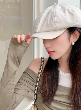 前进帽子女2025新款夏季薄款报童帽速干透气画家帽气质八角贝雷帽