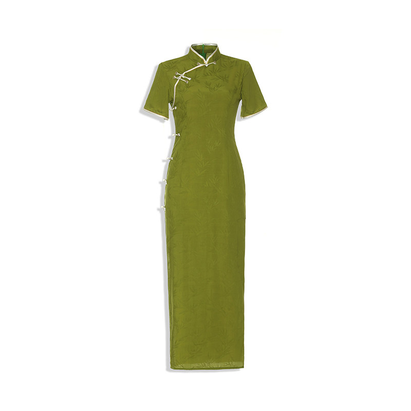 春夏民国风立领盘扣年轻款日常裙子 吾伴你旗袍