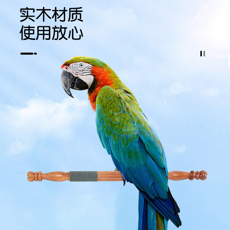 Parrot myna, thrush, frosted standing pole, jumping bar, standing stick, beak grinding stick, birdcage accessories, toys, training bird equipment