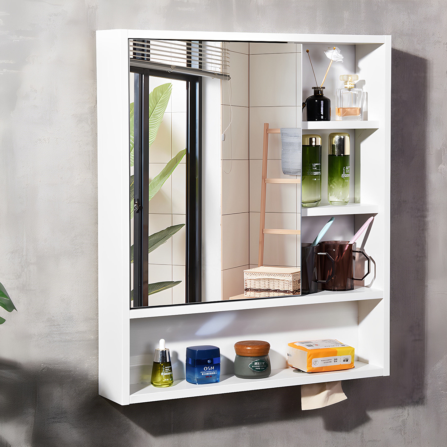智能浴室镜柜单独挂墙式镜子收纳盒简约一体置物架洗手间壁挂镜,淘宝优惠券,粉丝福利购,淘宝优惠卷