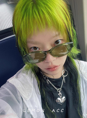 小众设计感ins金属大爱心项链女